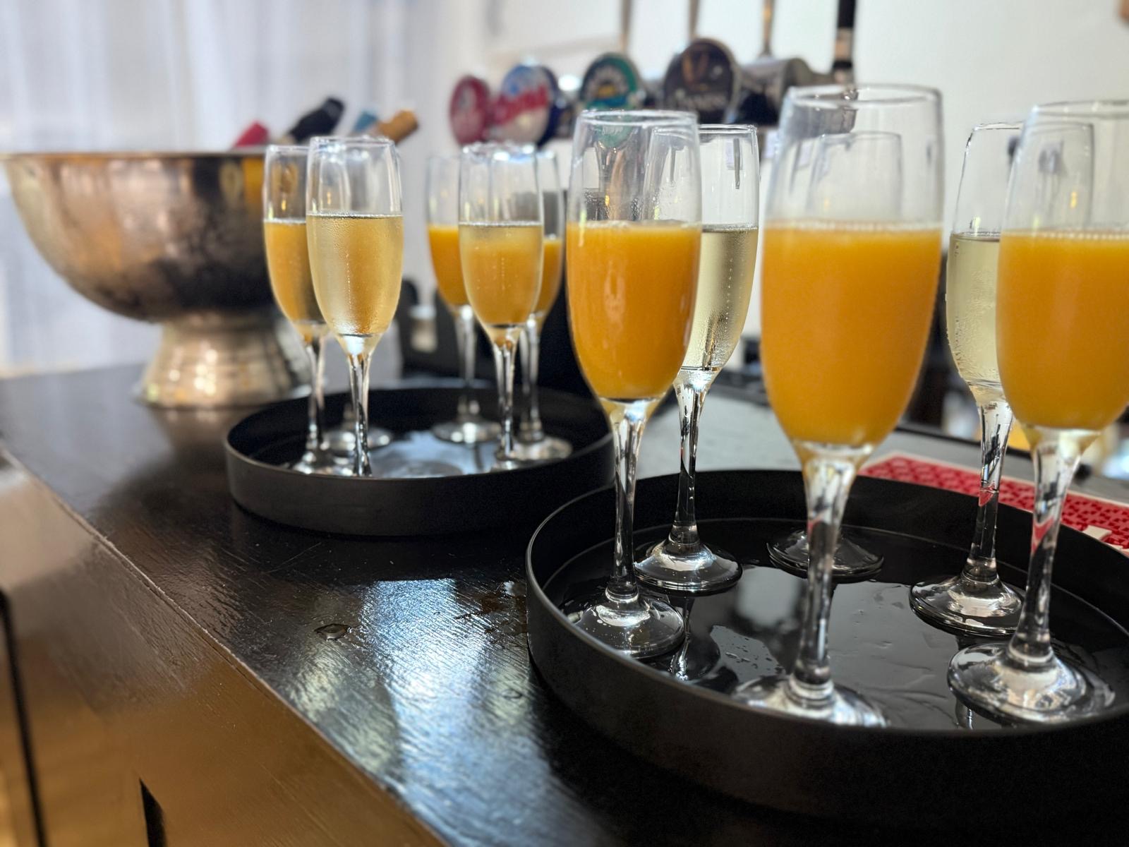 Welcome drinks prepared for a private event at The Swan
