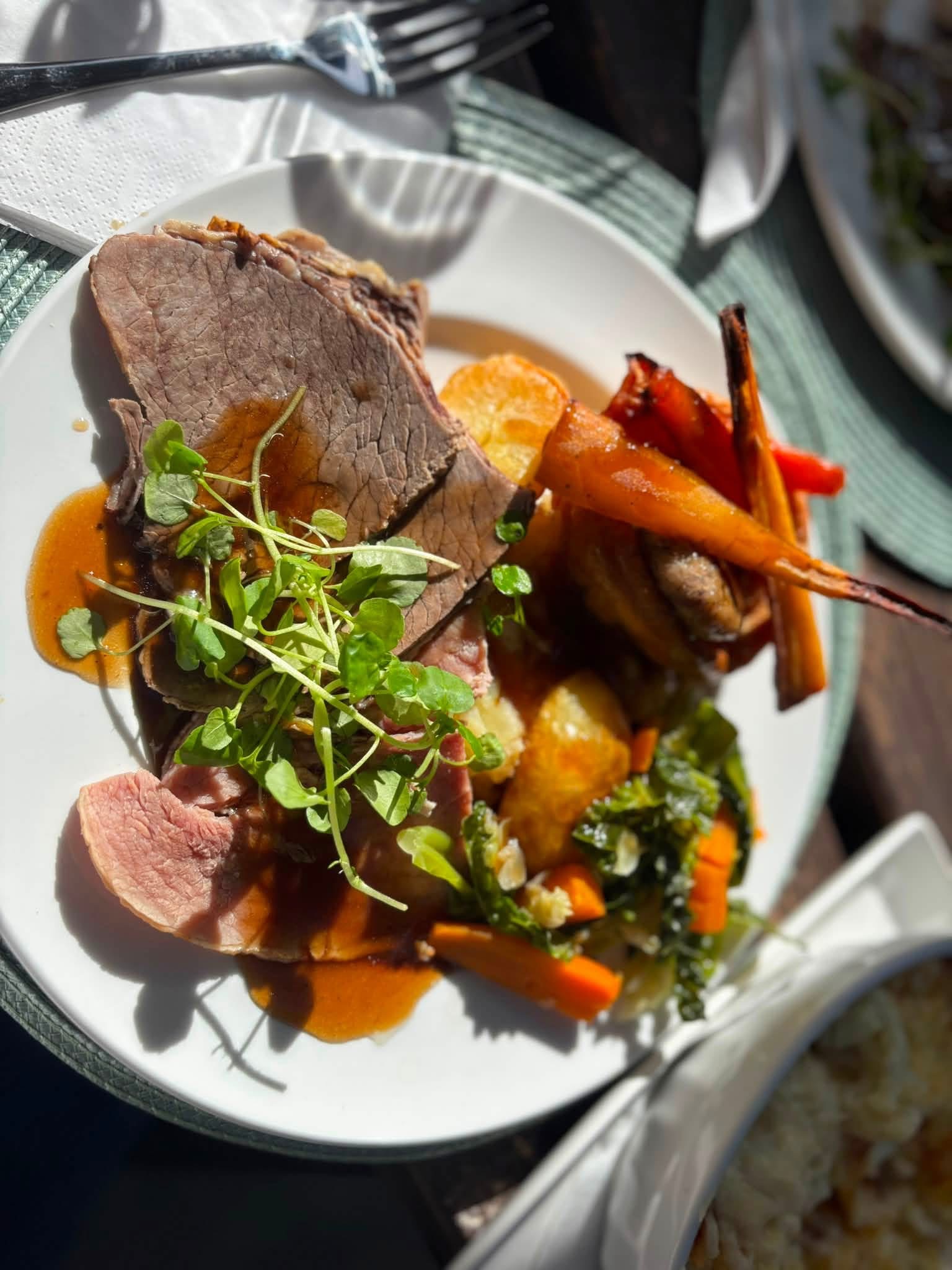 Sunday roast served at The Swan Rayne